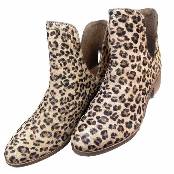 Coconuts By Matisse Pronto Leopard Print Leather Ankle Boots Size 6M - Picture 10 of 10